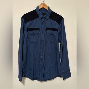 INC International Concepts Button Down ColorBlock Shirt